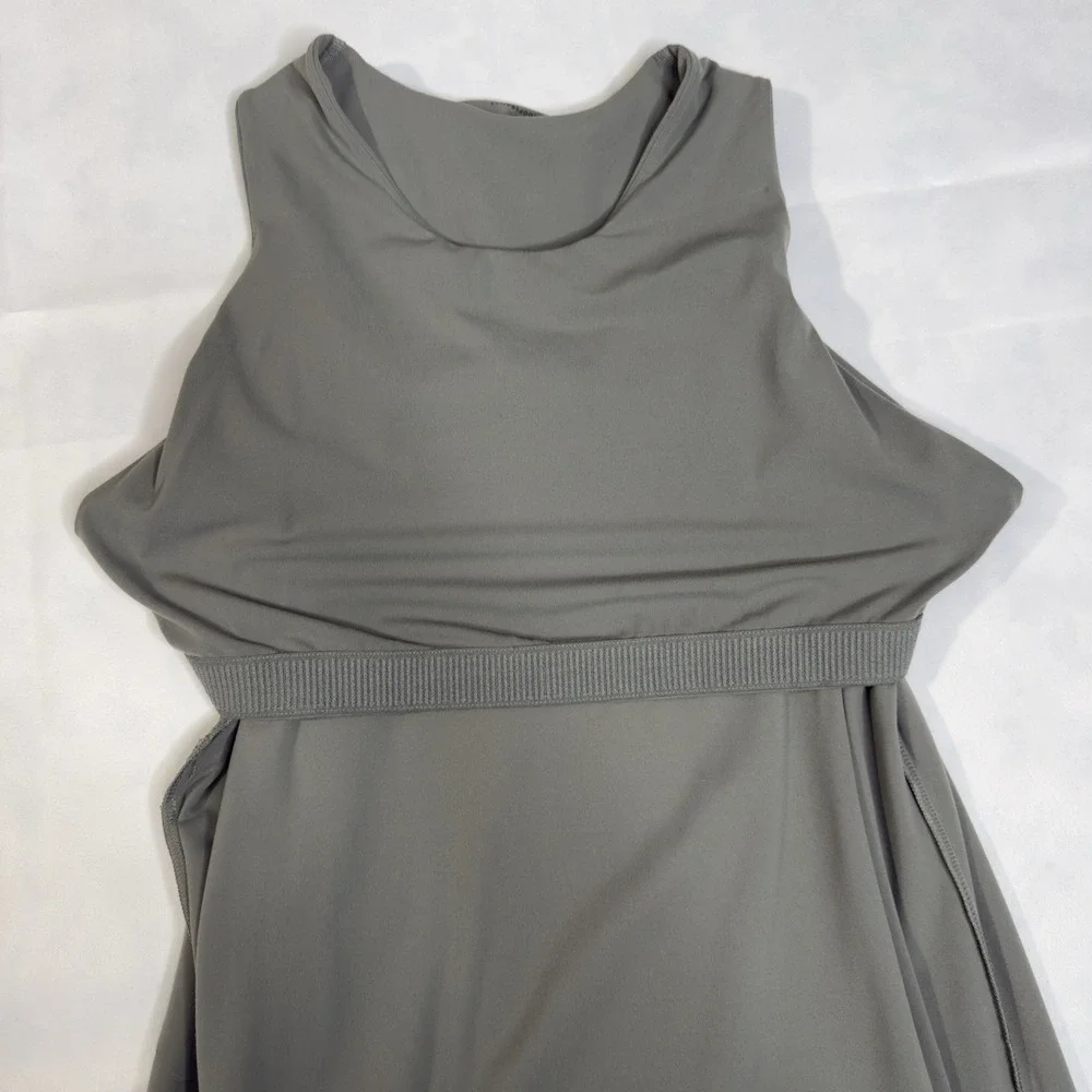 REI Co-Op Womens XL Sun Up Tank Travel Casual Midi Dress Sage Athleisure Stretch - Picture 7 of 11